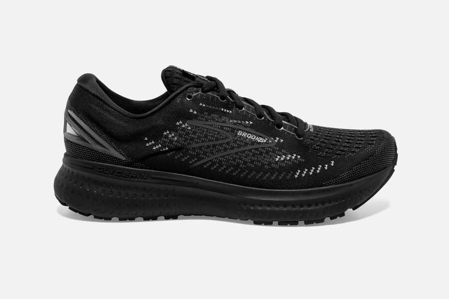 Brooks Running Shoes - Glycerin 19 Road Womens - Black - OVQ-915674